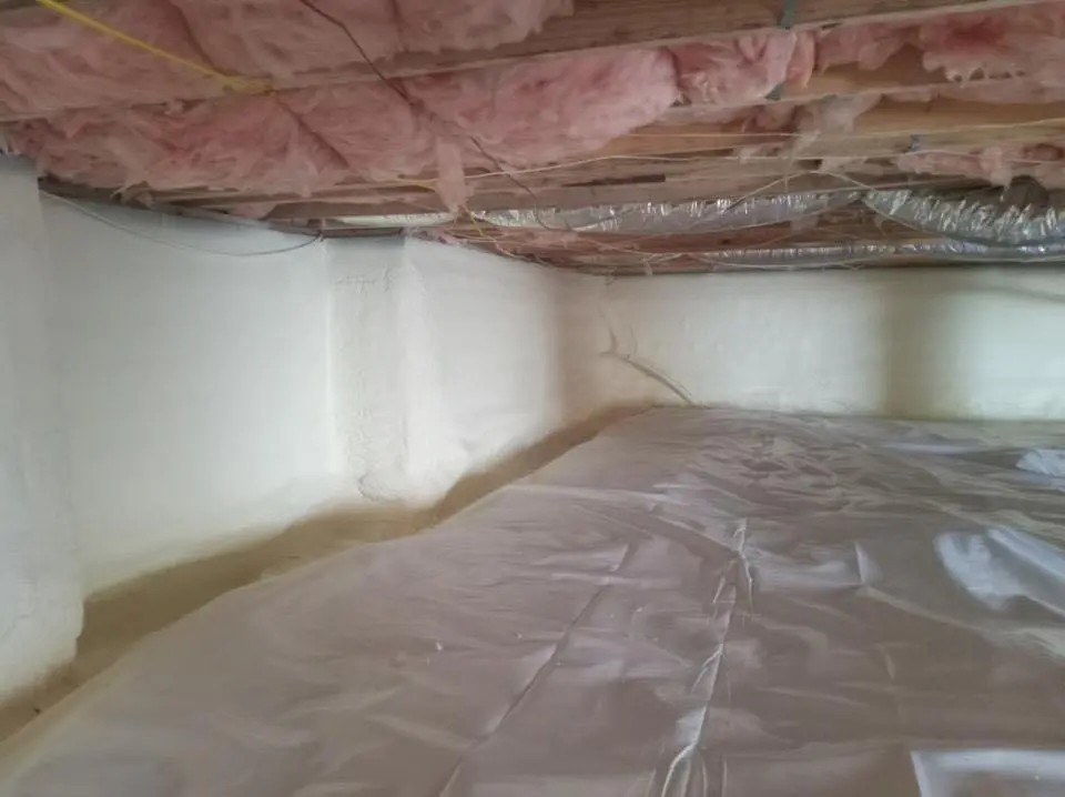 Crawl space encapsulation with closed-cell spray foam for Roof Maintenance in Columbia City