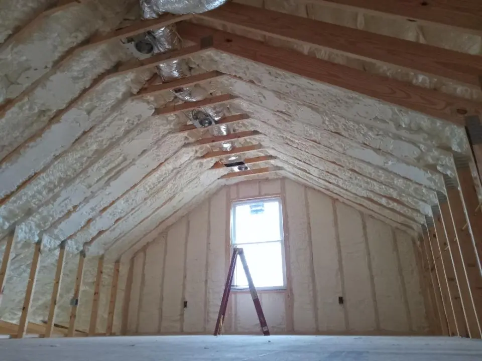 Spray foam roofing application for Crawl Space Insulation project in Columbia City